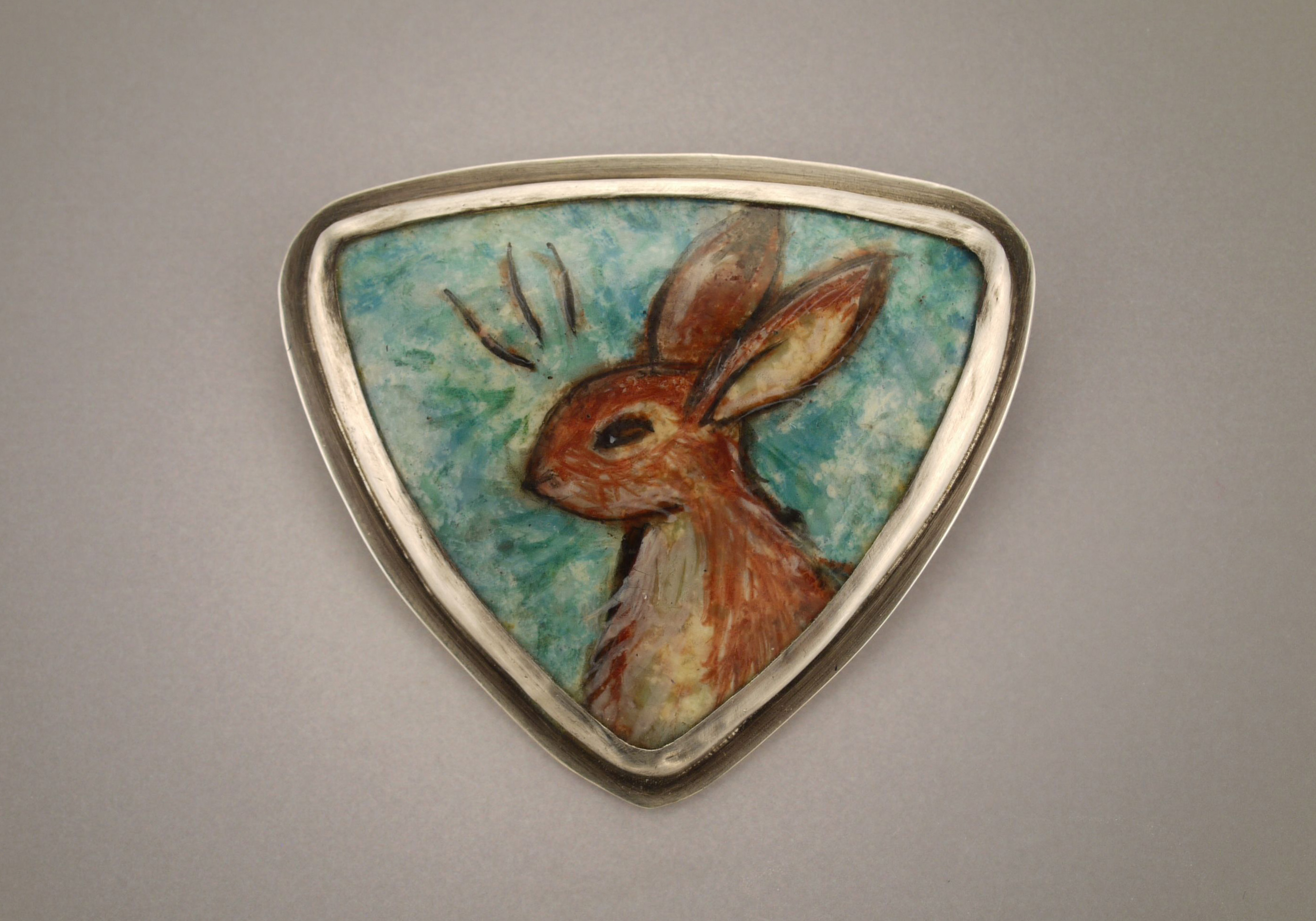 Painted Rabbit Pin